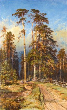 Paisajes Painting - Sukhostoi paisaje clásico Ivan Ivanovich árboles